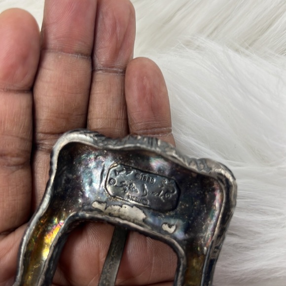 STEPHEN DWECK Signed STERLING SILVER BELT BUCKLE 108oz - Picture 9 of 9